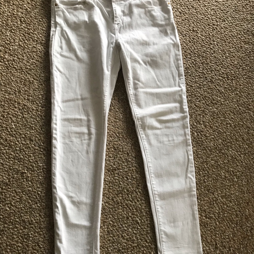 Michael Kors white jeans.  Straight cut